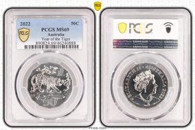 2022 50C Year of the Tiger MS69