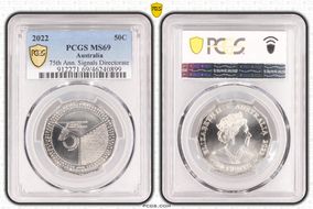 2022 50C 75th Ann. Signals Directorate MS69