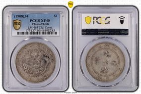 (1908)34 $1 LM-465 Cld. Conn. XF40