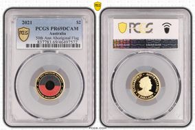 2021 $2 50th Ann Aboriginal Flag Colorized PR69DCAM