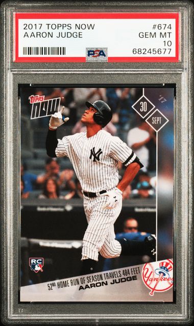 Aaron Judge 2017 Topps Chrome Update #HMT40 AS RC (PSA 10