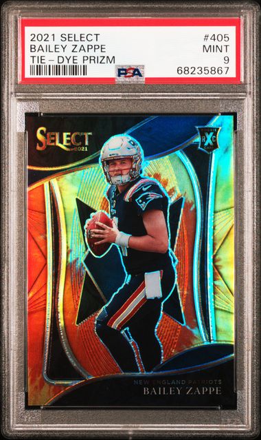 2021 Panini Select Tie Dye #405 Bailey Zappe front