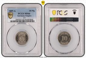 1889-A 10 Pfg J-4 MS66
