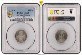 1915-A 10 Pfg J-13 MS64