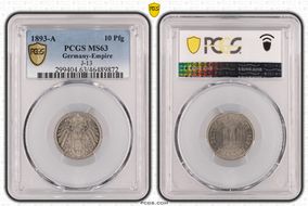 1893-A 10 Pfg J-13 MS63