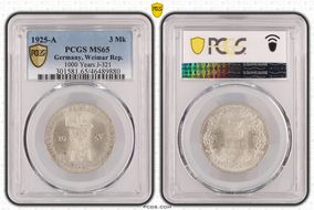 1925-A 3 Mk 1000 Years J-321 MS65