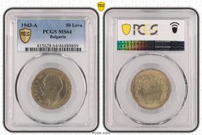 1943-A 50 Leva KM-48a MS64