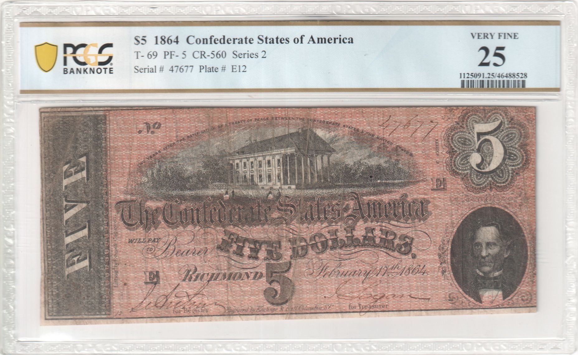 PCGS Certificate Verification Banknote Details for Cert #46488528