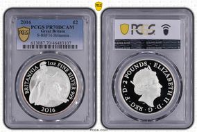 2016 £2 S-BSF16 Britannia Ag PR70DCAM