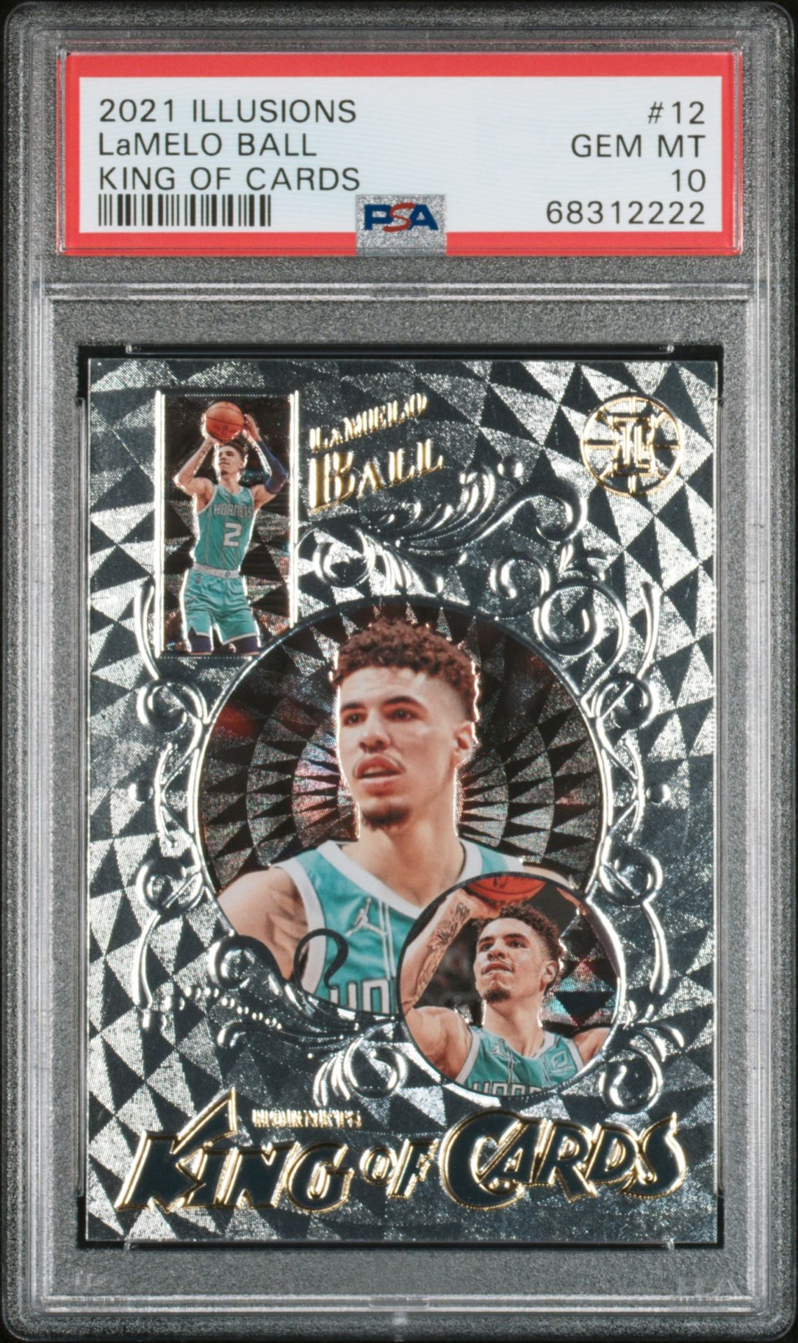 2021 Panini PANINI ILLUSIONS KING OF CARDS #12 Lamelo Ball front