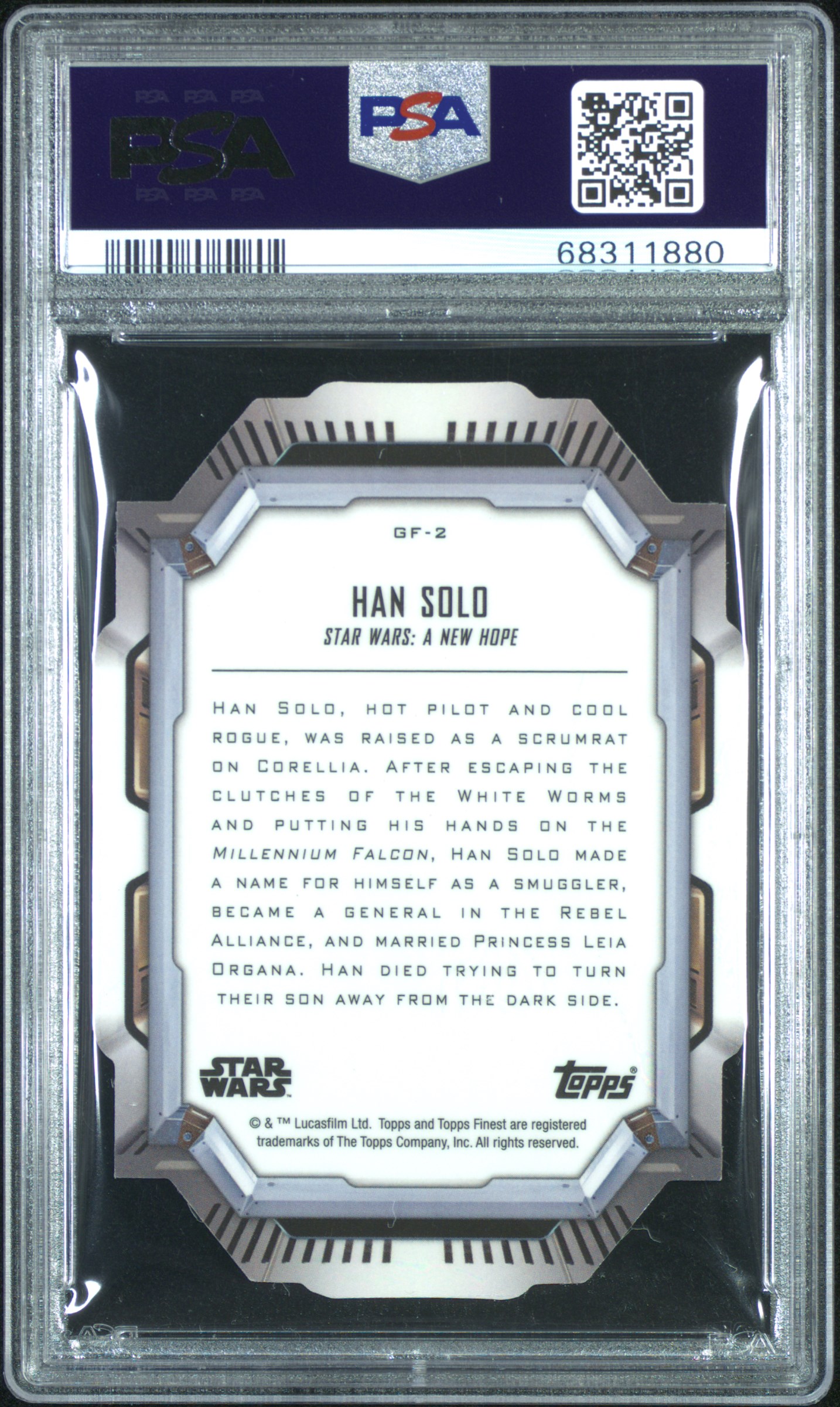 2022 Topps Finest Star Wars: Galaxy's deals Finest Heroes- Han Solo (GF-2)