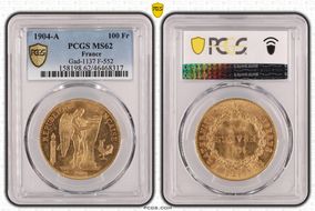 1904-A 100 Fr Gad-1137 F-552 MS62