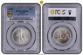 1965 5 Fr Gad-770 F-340 MS68