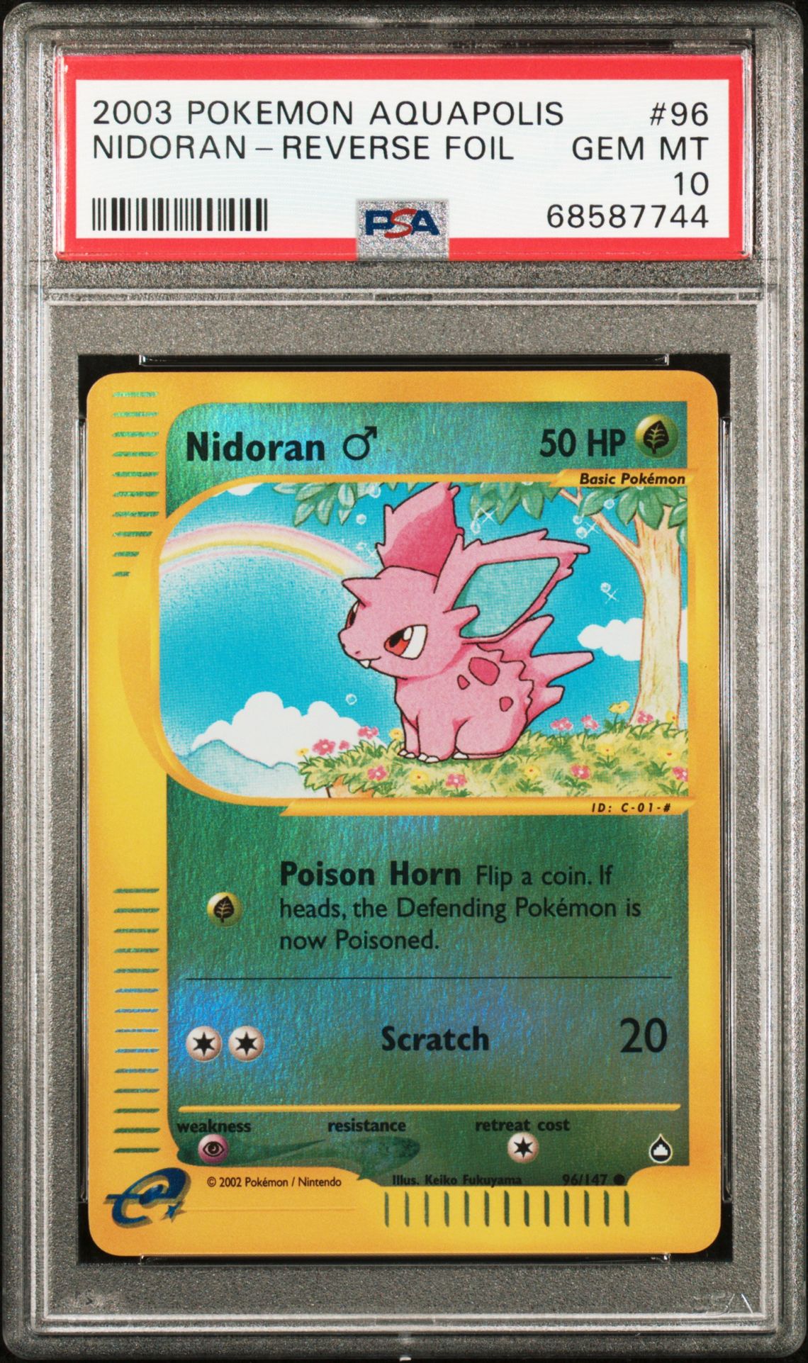 2003 Pokemon POKEMON AQUAPOLIS Reverse Holo #96 Nidoran-Reverse Foil front