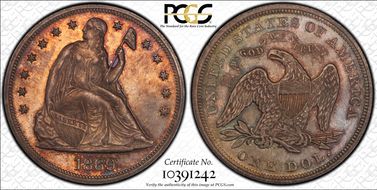 1869 $1 MS64