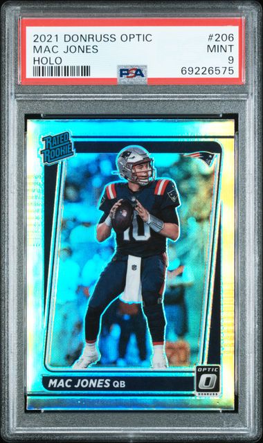 2021 Mac Jones Panini Select HOLO SILVER ROOKIE RC #251 New England Pa