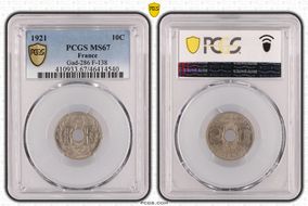 1921 10C Gad-286 F-138 MS67