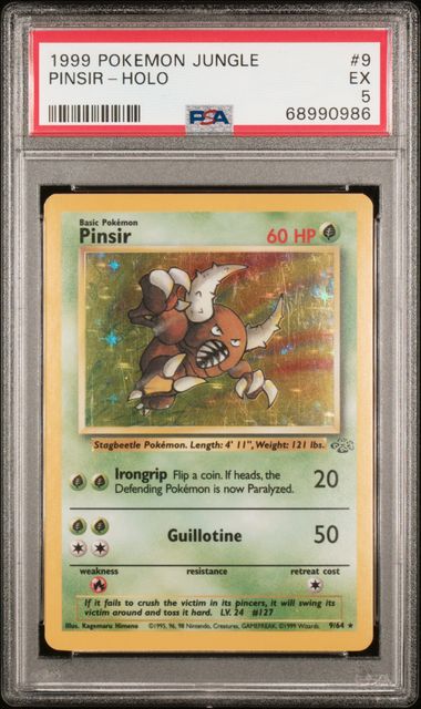 1999 Pokemon Jungle Holo #9 Pinsir front