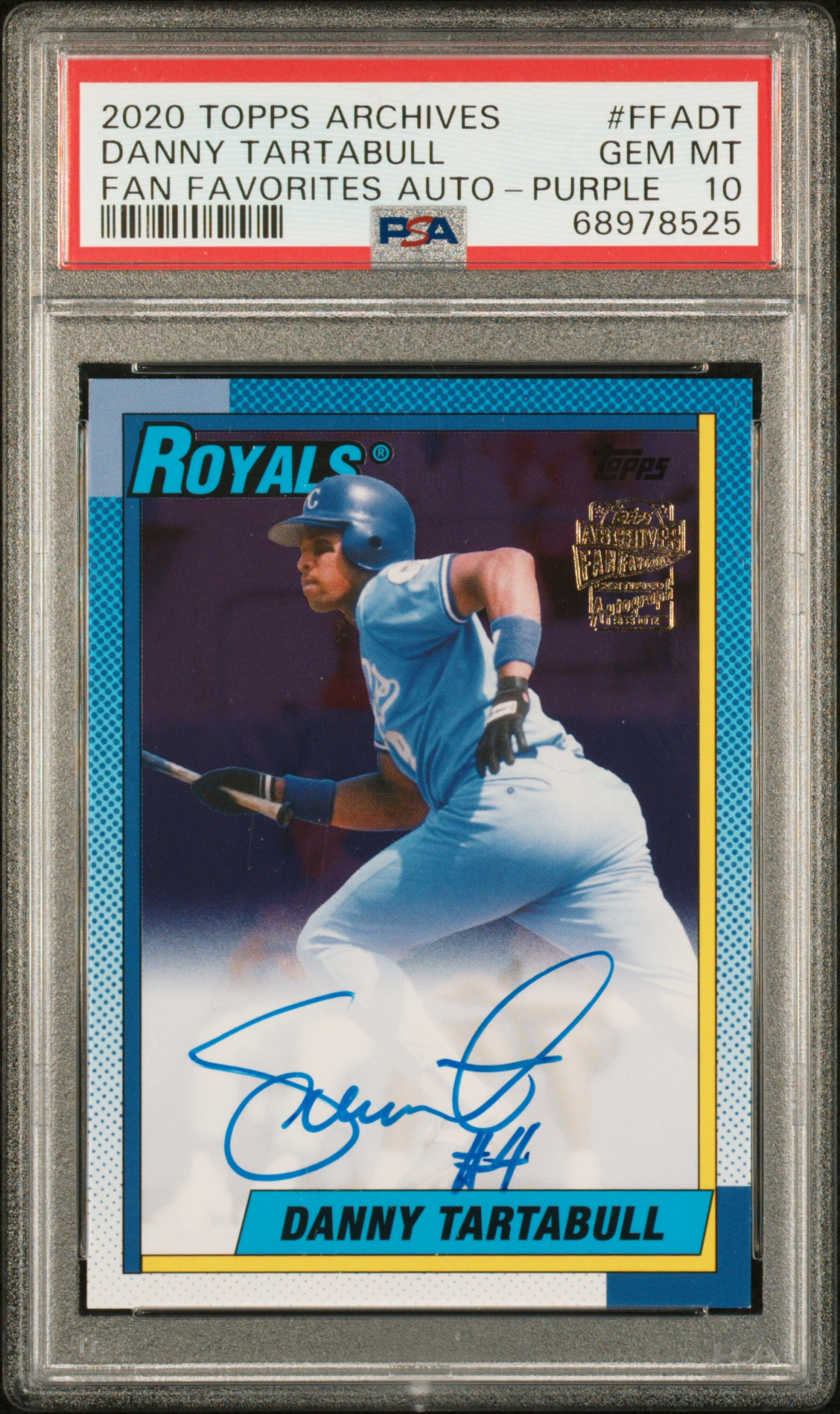 Danny Tartabull 2020 Topps Archives Fan Favorites Autographs