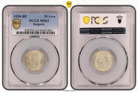 1930-BP 20 Leva KM-41  Ag MS63