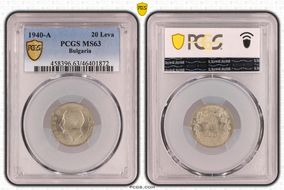 1940-A 20 Leva KM-47 MS63