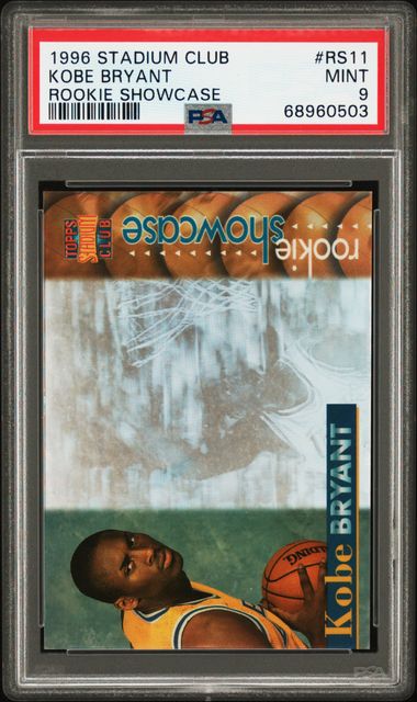 1996 Stadium Club Rookie Showcase #RS11 Kobe Bryant PSA 9 on