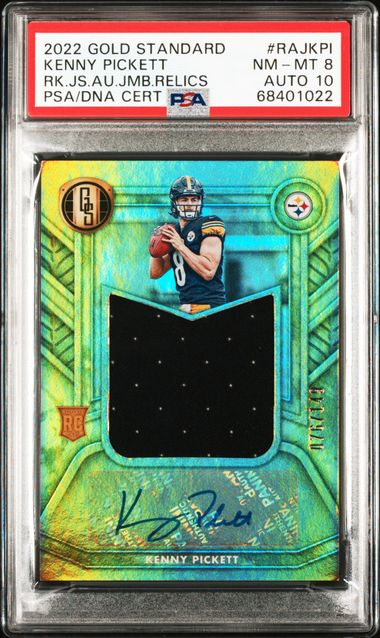 2022 Panini One Precision Rookie Patch Autograph (RPA) #311 Kenny Pickett  Signed NFL Shield Patch Rookie Card (#1/1) - Panini Encased on Goldin  Auctions