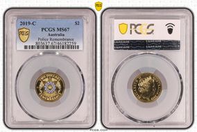 2019-C $2 Police Remembrance Colorized MS67
