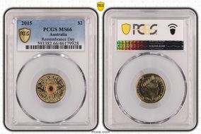 2015 $2 Remembrance Day Colorized In Flanders Fields MS66