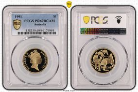 1991 $1 PR69DCAM