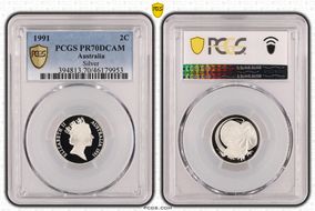 1991 2C Silver PR70DCAM