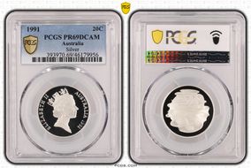 1991 20C Silver PR69DCAM