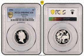 1991 $1 Silver PR69DCAM