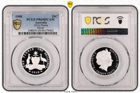 1998 20C 1910 Florin Silver PR69DCAM