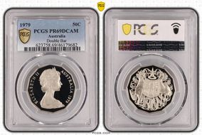 1979 50C Double Bar PR69DCAM