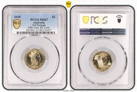 2018 $2 3rd Portrait 30th Ann. $2 Coin MS67