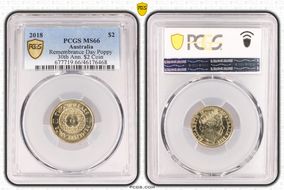 2018 $2 Remembrance Day Poppy 30th Ann. $2 Coin MS66