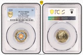 2018 $2 Lest We Forget Eternal Flame Colorized MS66