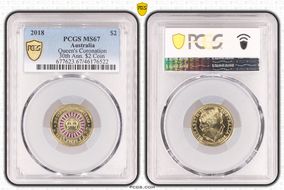 2018 $2 Queen's Coronation Colorized 30th Ann. $2 Coin MS67