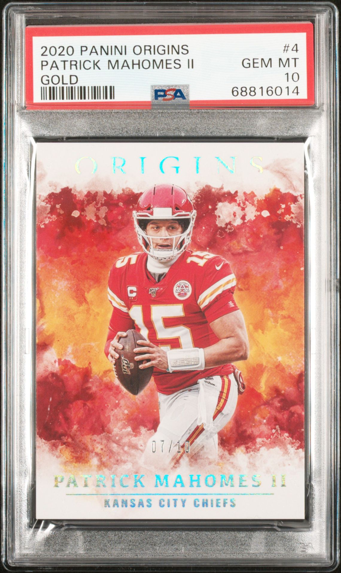 2020 Panini PANINI ORIGINS Gold #4 Patrick Mahomes Ii front
