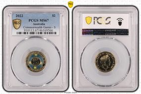 2022 $2 Commonwealth Games - S Colorized MS67