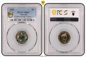 2022 $2 Commonwealth Games - S Colorized MS67