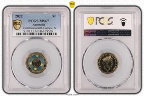 2022 $2 Commonwealth Games - S Colorized MS67