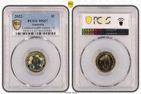 2022 $2 Commonwealth Games - U Colorized MS67