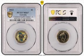 2022 $2 Commonwealth Games - A Colorized MS67