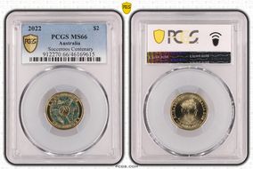 2022 $2 Socceroos Centenary MS66