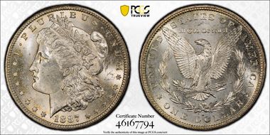 1887-S $1 VAM 11 Doubled Date MS63