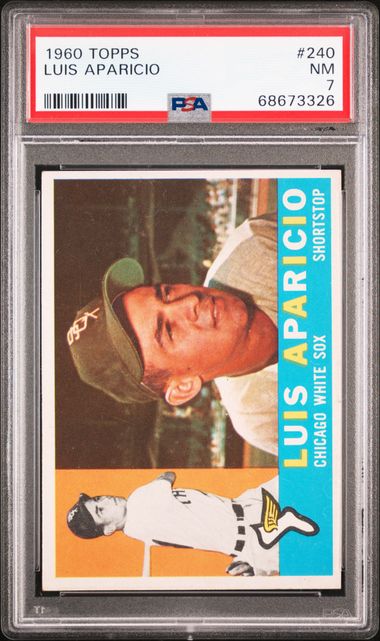 1960 CHICAGO WHITE SOX LUIS APARICIO TOPPS BASEBALL CARD #240