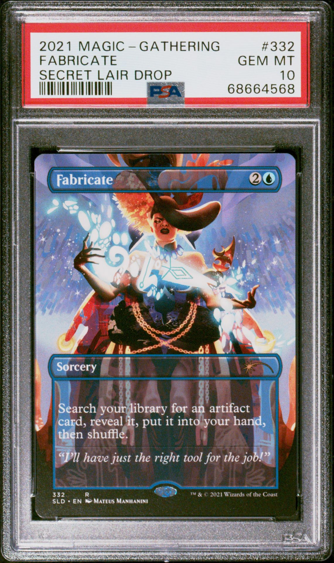 2021 MTG MAGIC THE GATHERING SECRET LAIR DROP FAR OUT, MAN #332 Fabricate front