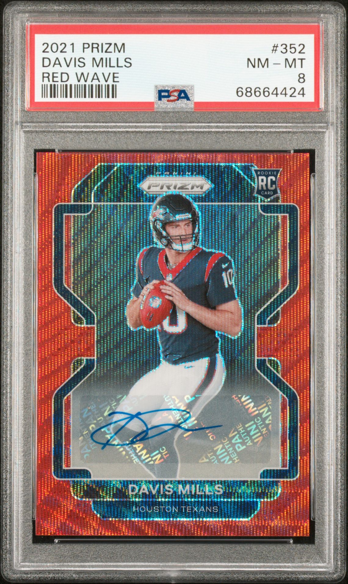 2021 Panini PANINI PRIZM RED WAVE #352 Davis Mills front